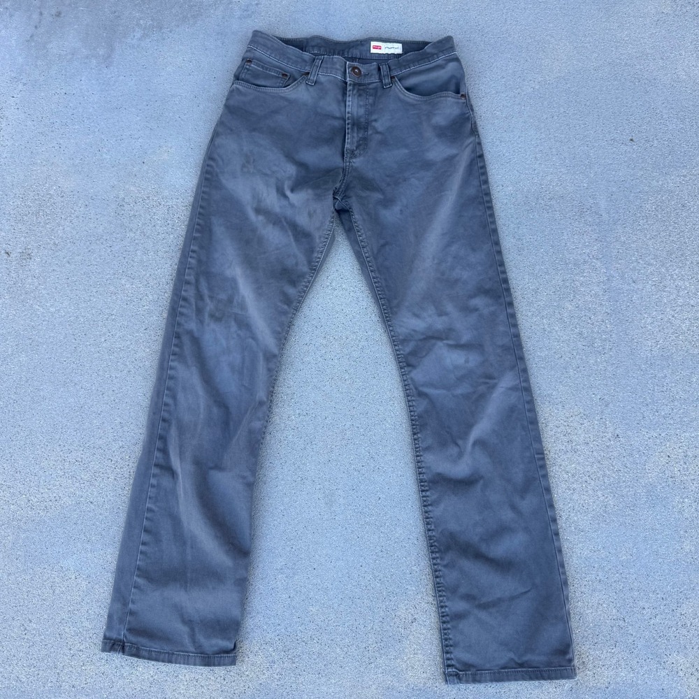 Wrangler‎ 30x32 Straight Fit Men's Gray Casual Jeans